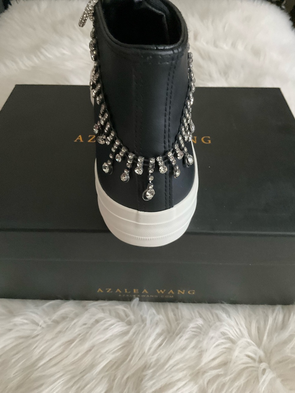 Azalea Wang Raspberry Rhinestone Sneakers - Picture 4 of 6